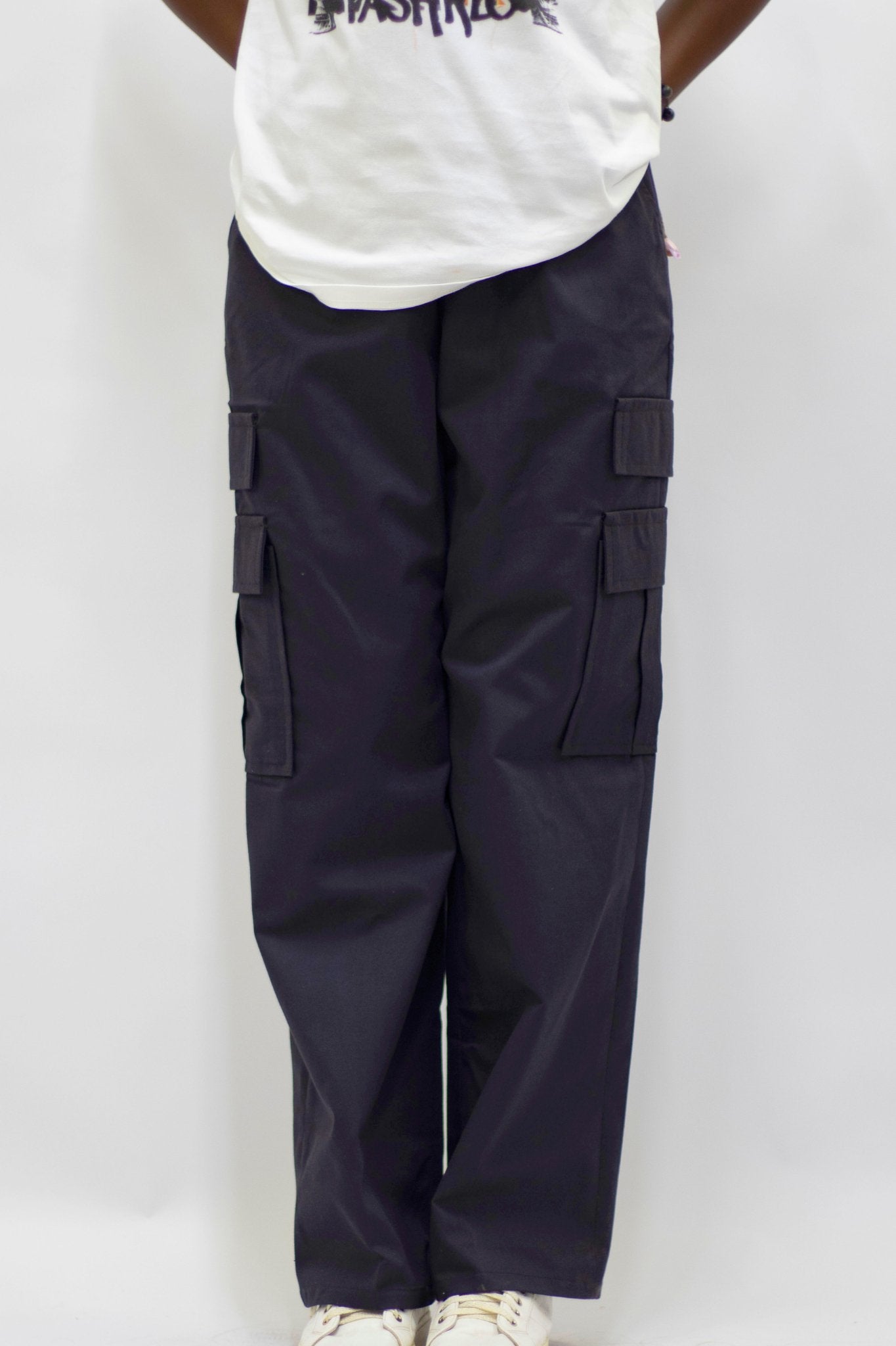 Black Cargo Pants - FASHKLO