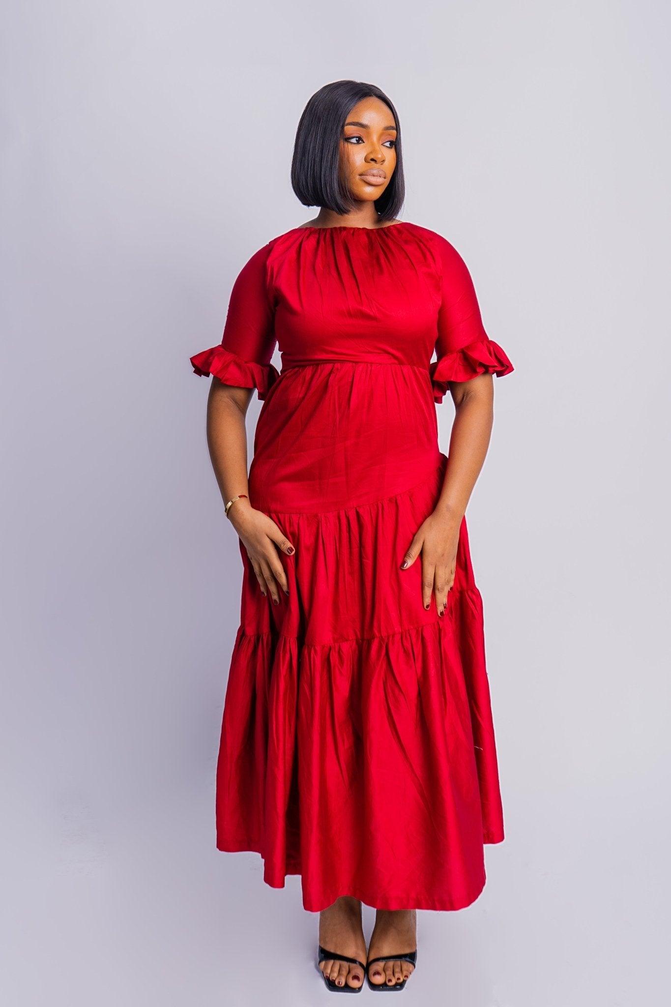 Cotton Tiered Dress - FASHKLO