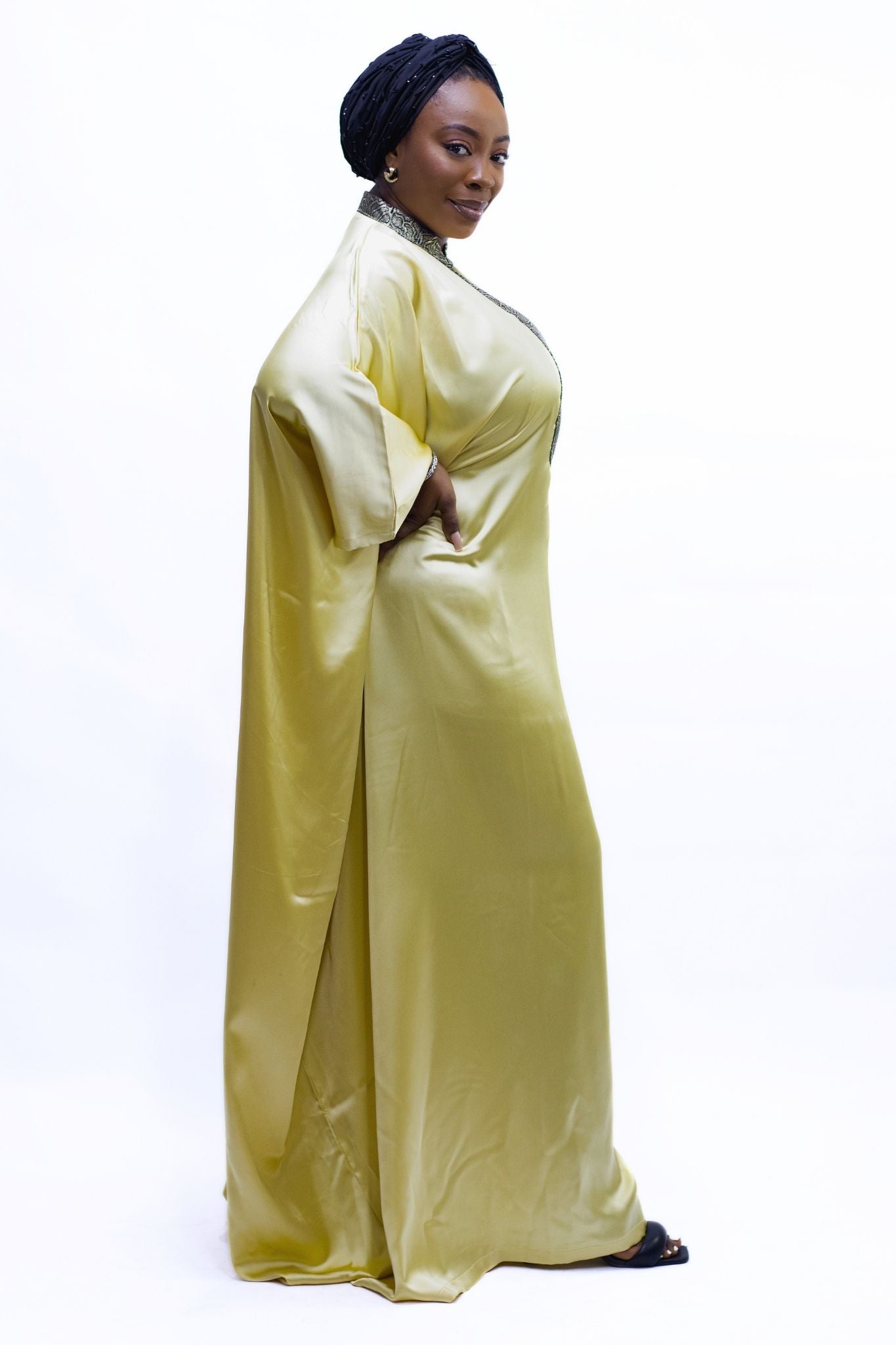 Cream Silk Damask Detail Bou Bou - FASHKLO