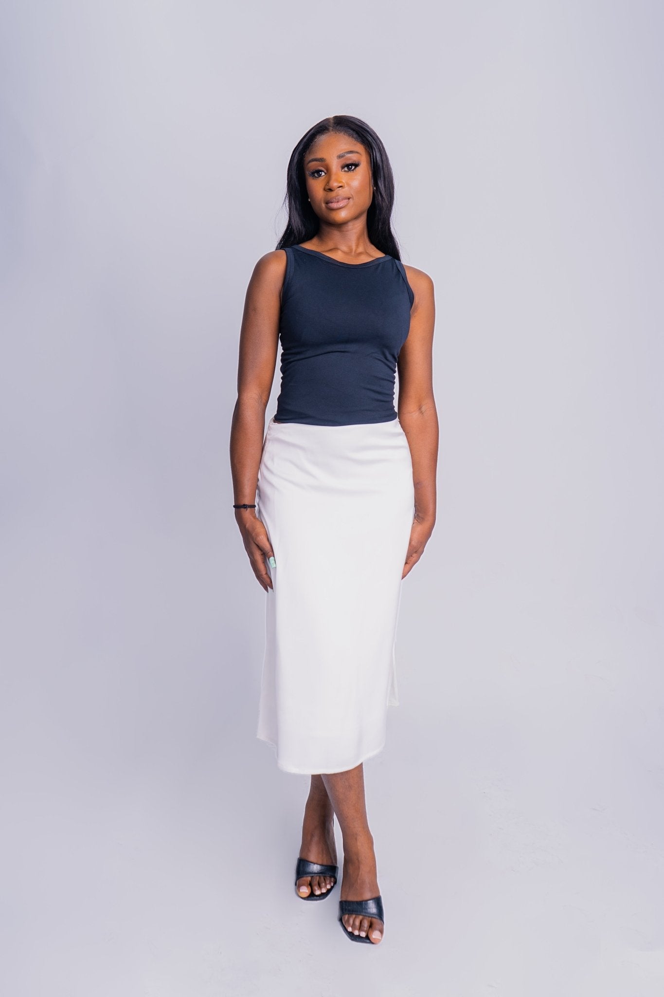 Duchess Silk Ivory Skirt - FASHKLO