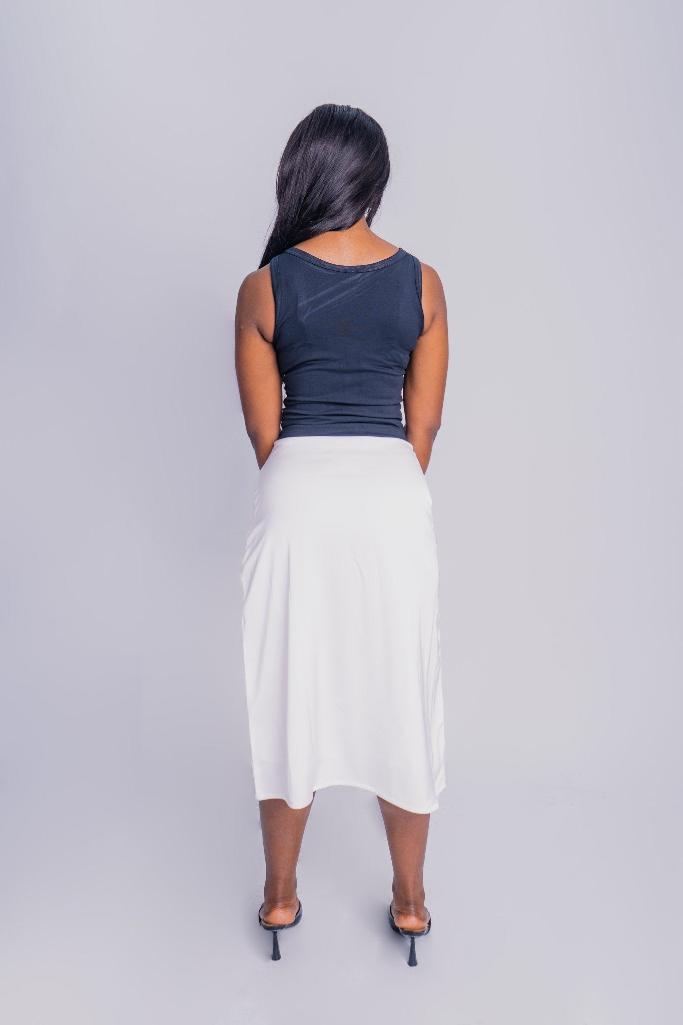 Duchess Silk Ivory Skirt - FASHKLO