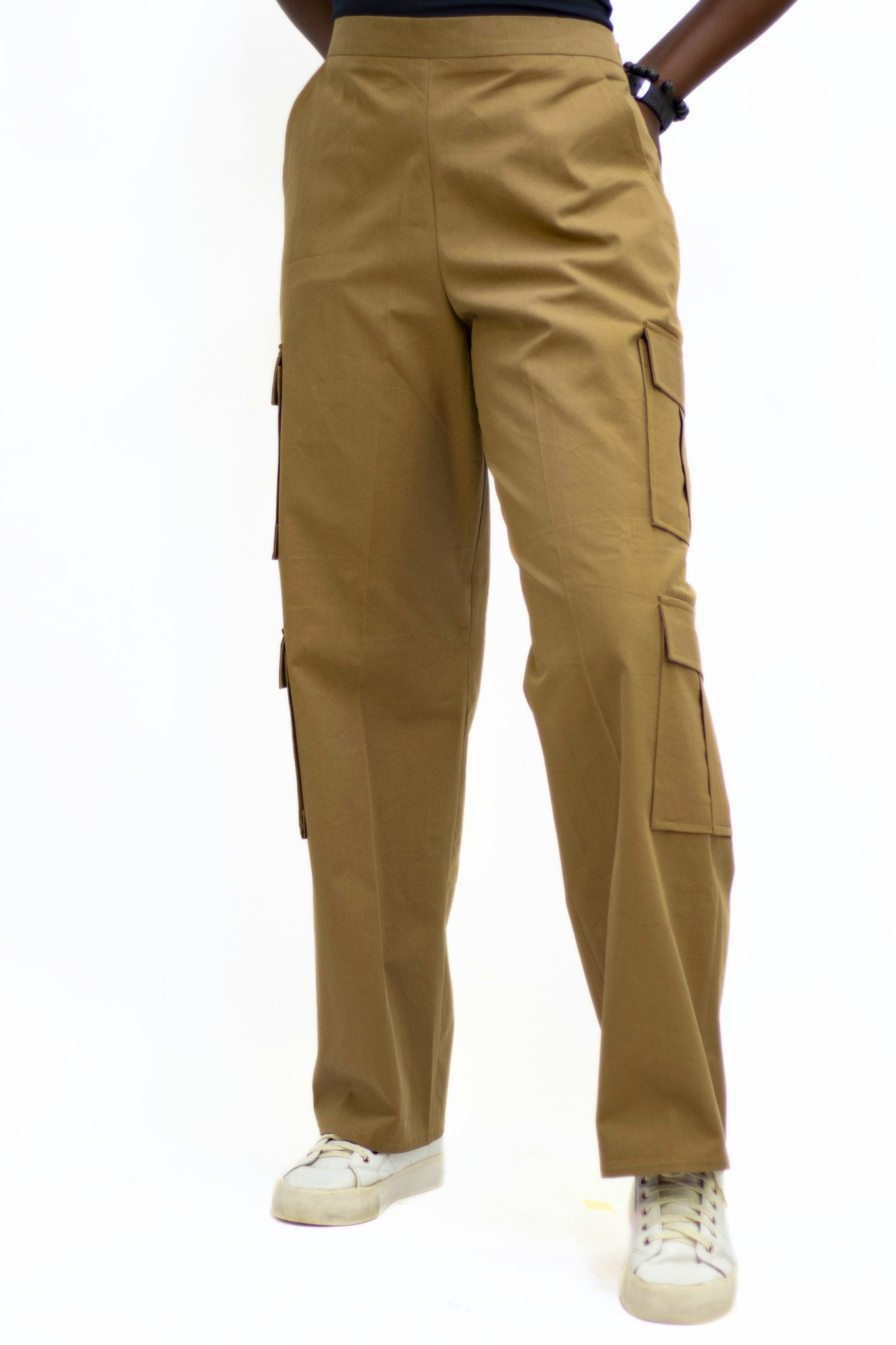 Khaki Cargo Pants - FASHKLO
